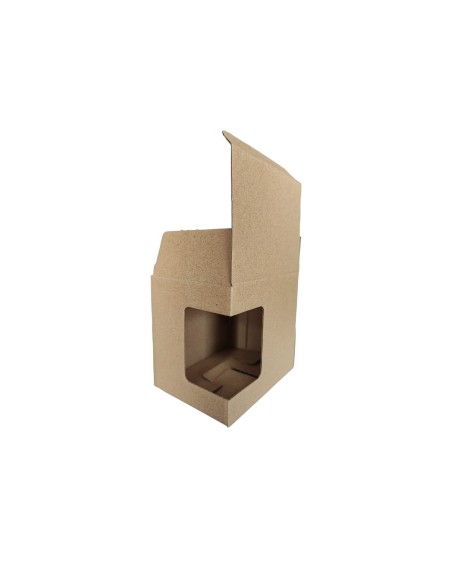 Caja individual con ventana carton kraft tazas 11oz