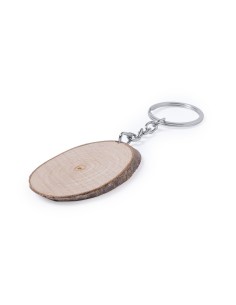 Llavero de madera corte natural circular para laser